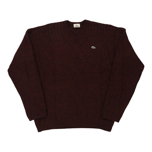 Vintage burgundy Lacoste Jumper - mens xx-large