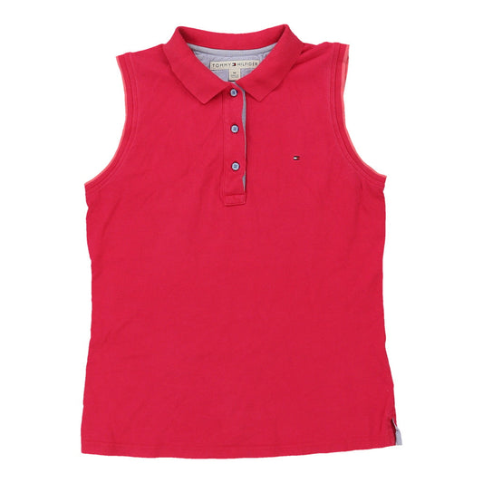 Vintage pink Tommy Hilfiger Polo Shirt - womens medium