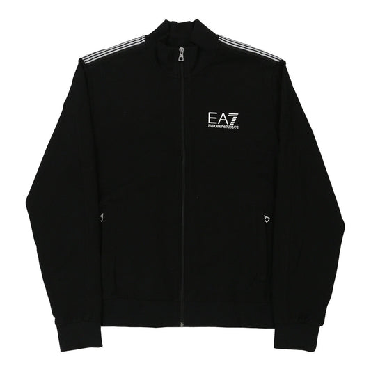 Vintage Emporio Armani Track Jacket - Medium Black Polyester
