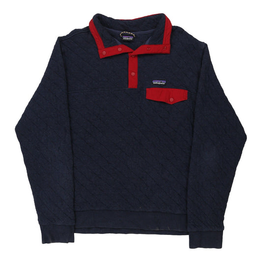 Vintage Patagonia Collared Sweatshirt - XL Navy Cotton