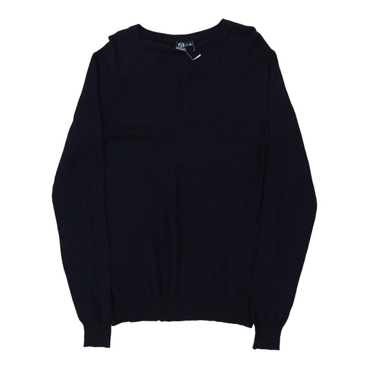 Vintage Sergio Tacchini Jumper - Medium Navy Viscose Blend