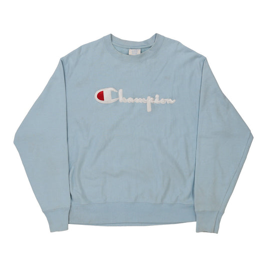 Vintage Reverse Weave Champion Sweatshirt - XL Blue Cotton