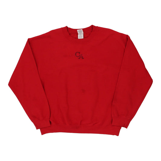 Vintage red Gildan Sweatshirt - mens large