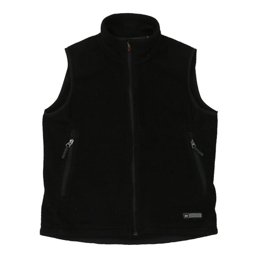 Vintage Rei Fleece Gilet - XS Black Polyester