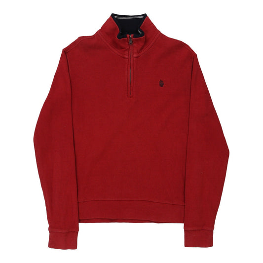 Vintage Marina Yachting 1/4 Zip - Medium Red Cotton