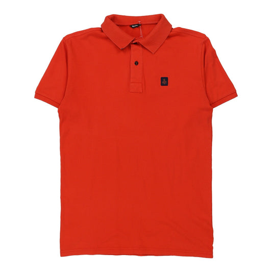 Vintage Refrigiwear Polo Shirt - Small Orange Cotton