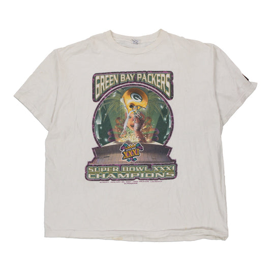 Vintage white Green Bay Packers Starter T-Shirt - mens x-large