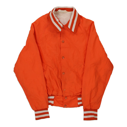 Vintage 1970's Bunch Don Alleson Athletic Varsity Jacket - Small Orange Nylon Blend