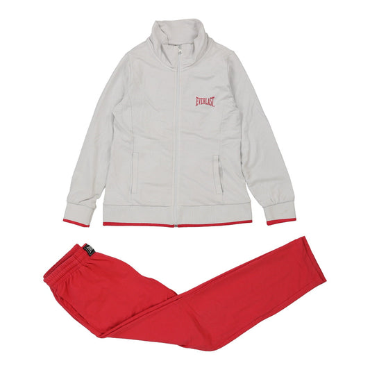 Vintage Everlast Full Tracksuit - Large White Cotton Blend