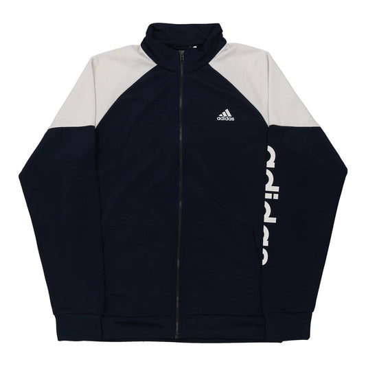Vintage Adidas Track Jacket - XL Navy Polyester