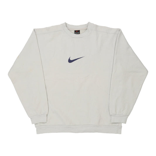 Vintage Nike Sweatshirt - Large Grey Cotton