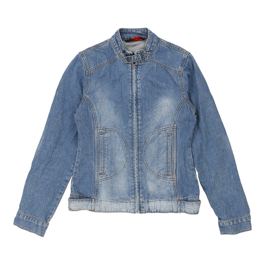 Vintage Squalo Denim Jacket - Small Blue Cotton