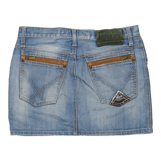 Vintage Roy Rogers Mini Denim Skirt - 32W UK 12 Blue Cotton