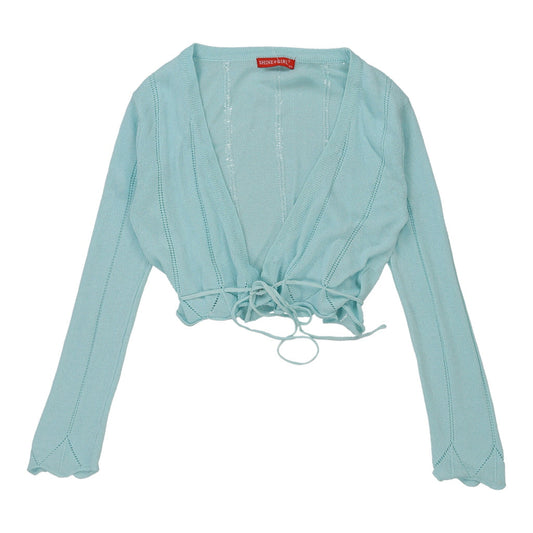 Vintage blue Shine Girl Cardigan - womens medium