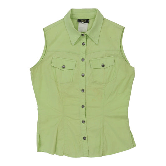 Vintage Versace Shirt - Medium Green Cotton