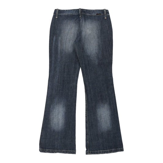 Vintage The Ninth Flared Jeans - 31W UK 10 Blue Cotton