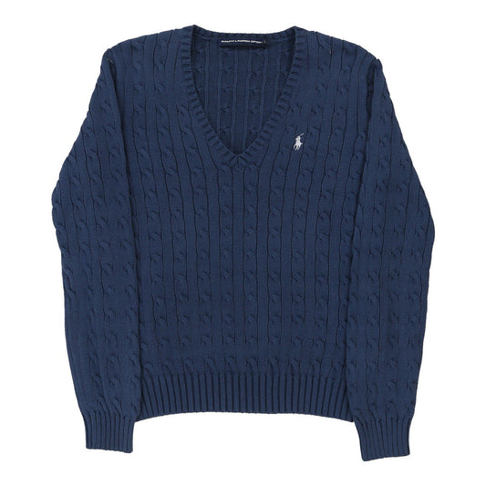 Vintage navy Ralph Lauren Sport Jumper - womens large