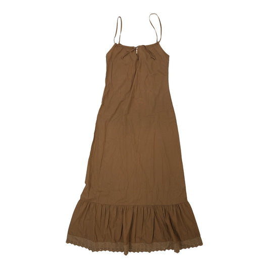 Vintage Phard Maxi Dress - Large Brown Cotton