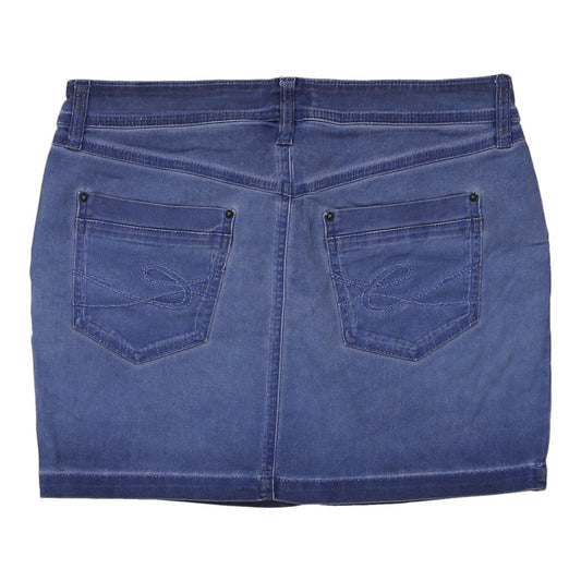 Vintage Edc Denim Skirt - 32W UK 12 Blue Cotton