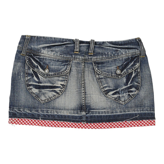 Vintage Unbranded Mini Denim Skirt - Medium Blue Cotton