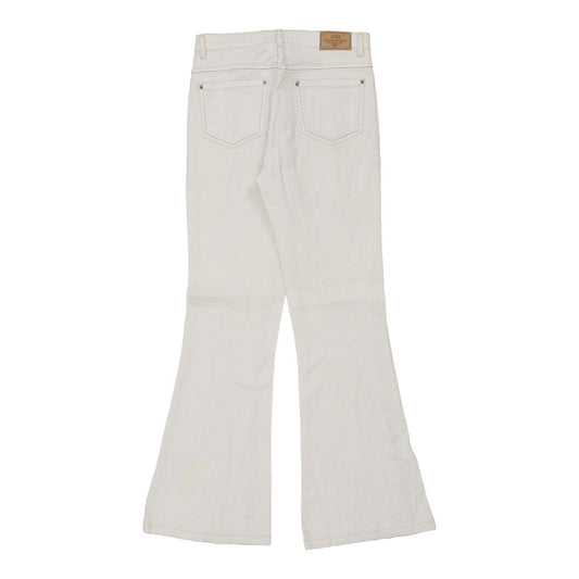 Vintage Tng Trousers - 28W UK 8 White Cotton