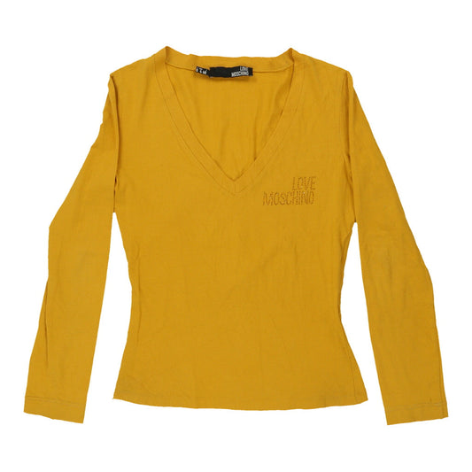 Vintage yellow Love Moschino Long Sleeve Top - womens medium