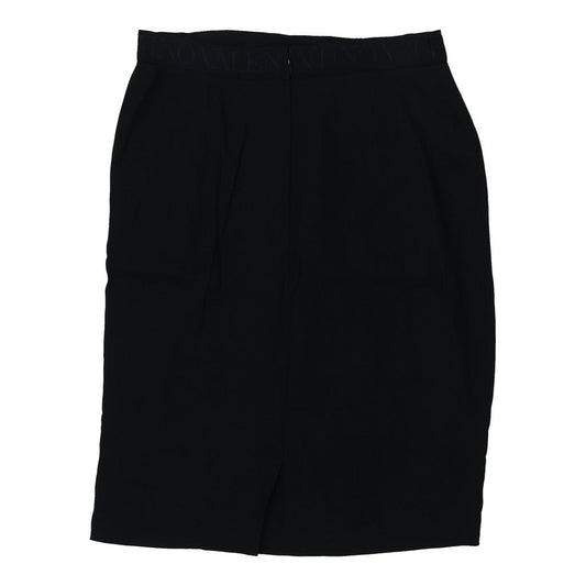 Vintage Valentino Mini Skirt - 30W UK 10 Navy Acetate
