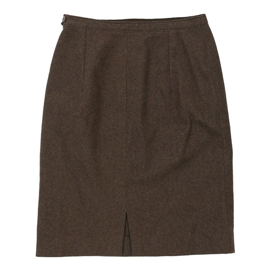 Vintage Unbranded Mini Skirt - 28W UK 8 Brown Wool