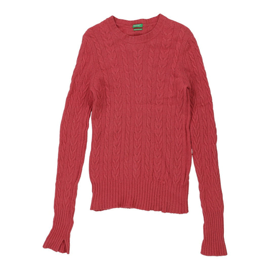 Vintage pink Benetton Jumper - womens small