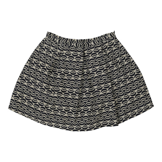 Vintage Mood Mini Skirt - 26W UK 6 Navy Cotton Blend