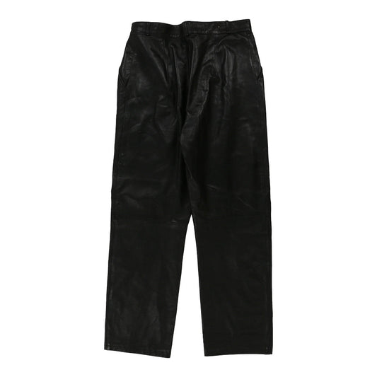 Vintage Unbranded Trousers - 30W UK 12 Black Leather