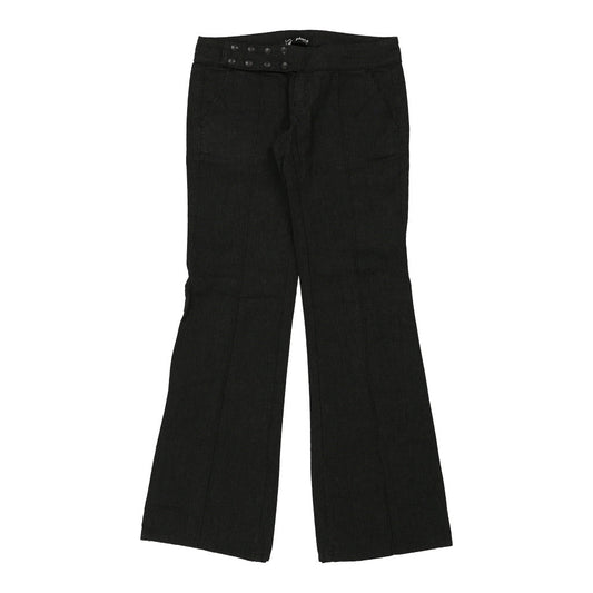 Vintage Phard Flared Trousers - 30W UK 8 Black Cotton