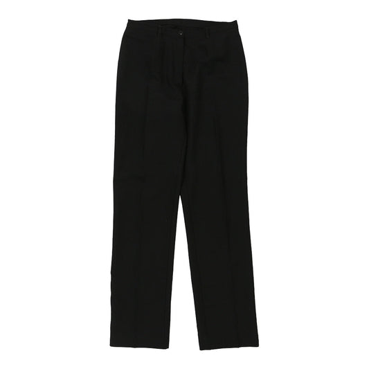 Vintage Benetton Trousers - 30W UK 10 Black Cotton Blend