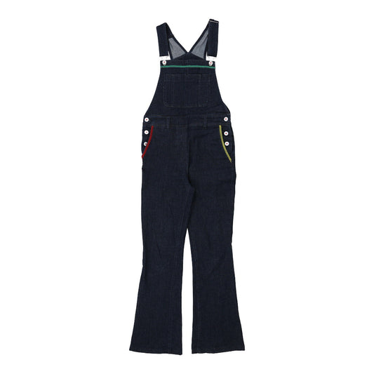 Vintage dark wash Benetton Dungarees - womens 28" waist