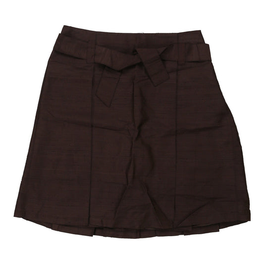 Vintage Saint Andre Skirt - 33W UK 14 Brown Silk