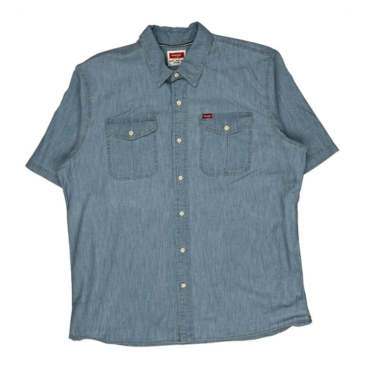 Vintage Wrangler Denim Shirt - XL Blue Cotton