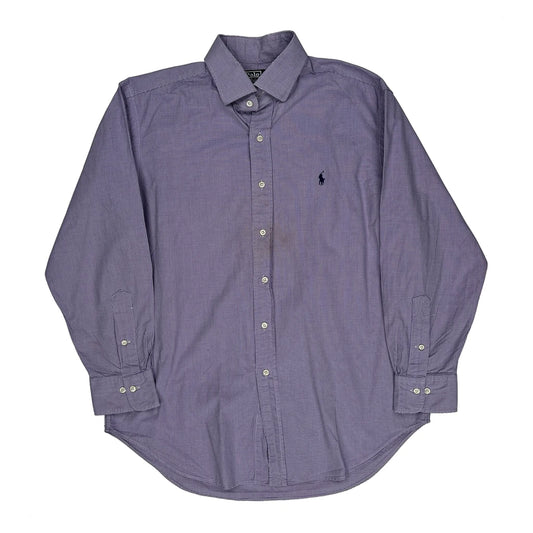 Vintage Polo By Ralph Lauren Checked Shirt - Large Purple Cotton