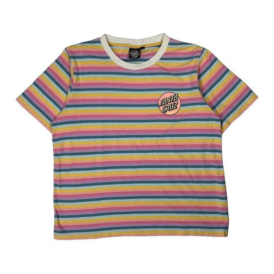 Santa Cruz Striped T-Shirt - Large Multicoloured Cotton