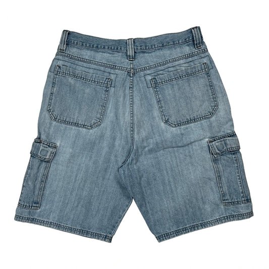 Utility Pockets Wrangler Denim Shorts - 31W 9L Light Wash Denim