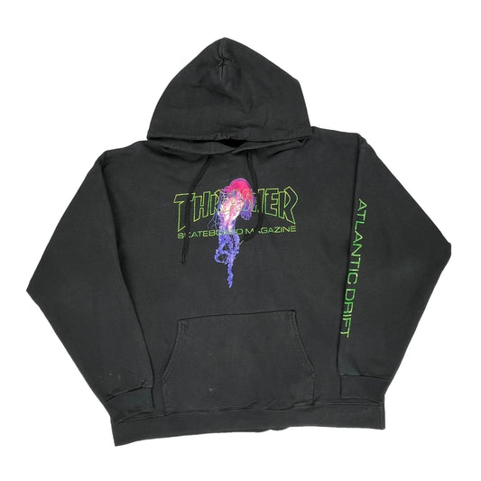 Unbranded Graphic Hoodie - Large Black Cotton Blend