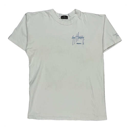 Fish Print Guy Harvey Graphic T-Shirt - XL White Cotton