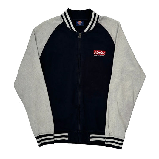 Dickies Zip Up - Large Grey Cotton Blend