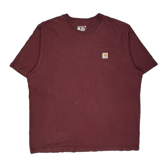 Carhartt T-Shirt - XL Burgundy Cotton