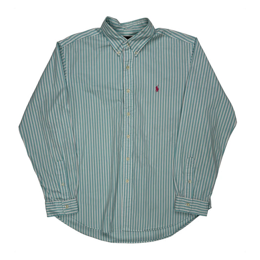 Ralph Lauren Striped Shirt - XL Blue Cotton