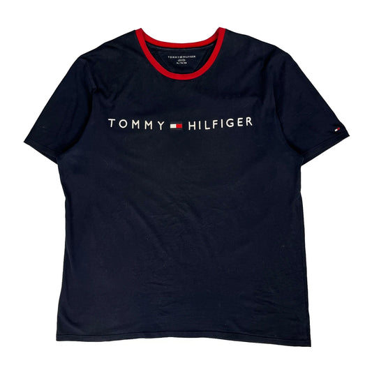 Tommy Hilfiger Spellout T-Shirt - XL Navy Cotton