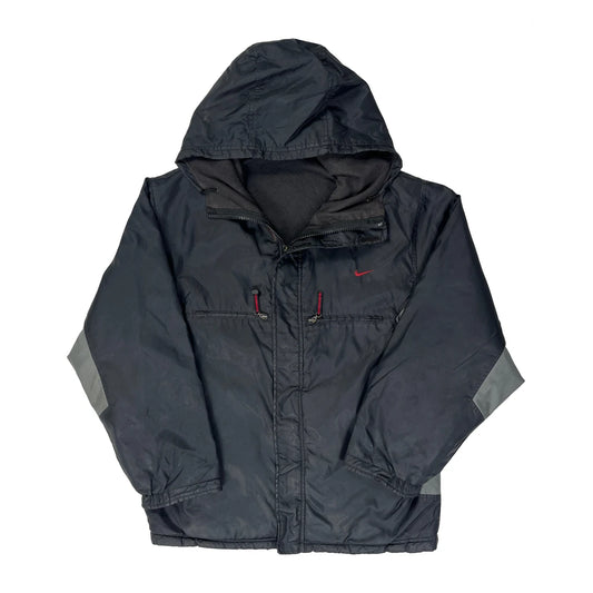 Vintage Nike Waterproof Jacket - Medium Black Nylon