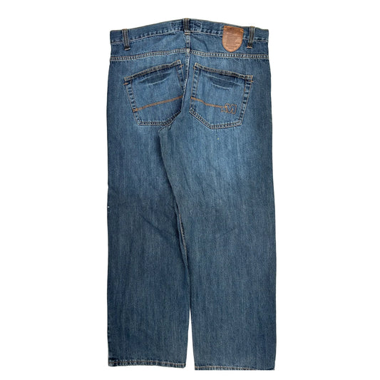 Mecca Wide Leg Jeans - 39W 32L Blue Cotton