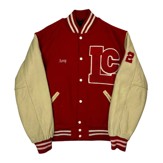 Lc Holloway College Varsity Jacket - XL Red Wool Blend