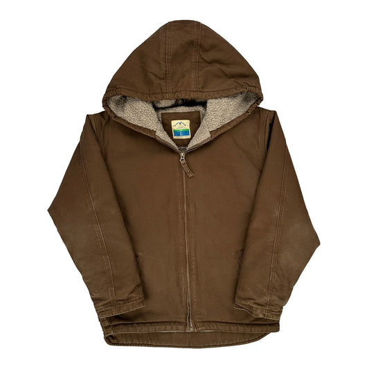 Vintage Age 10-12 Blue Mountain Jacket - Large Brown Cotton
