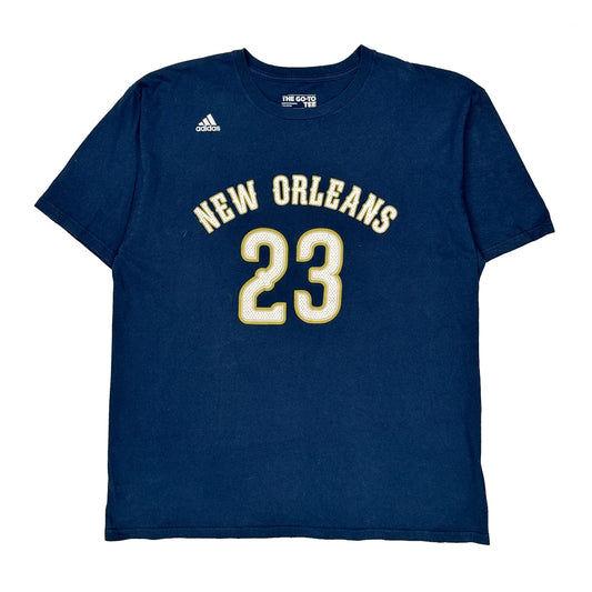 Vintage New Orleans Adidas Nba T-Shirt - XL Blue Cotton